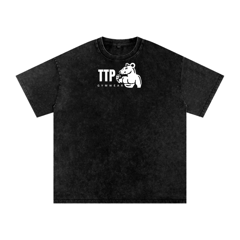 Snow Washed Oversized Cotton T-Shirt