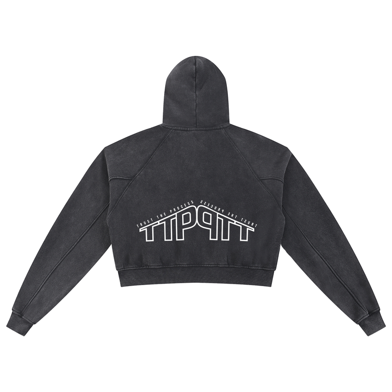 Snow Washed Cropped Hoodie